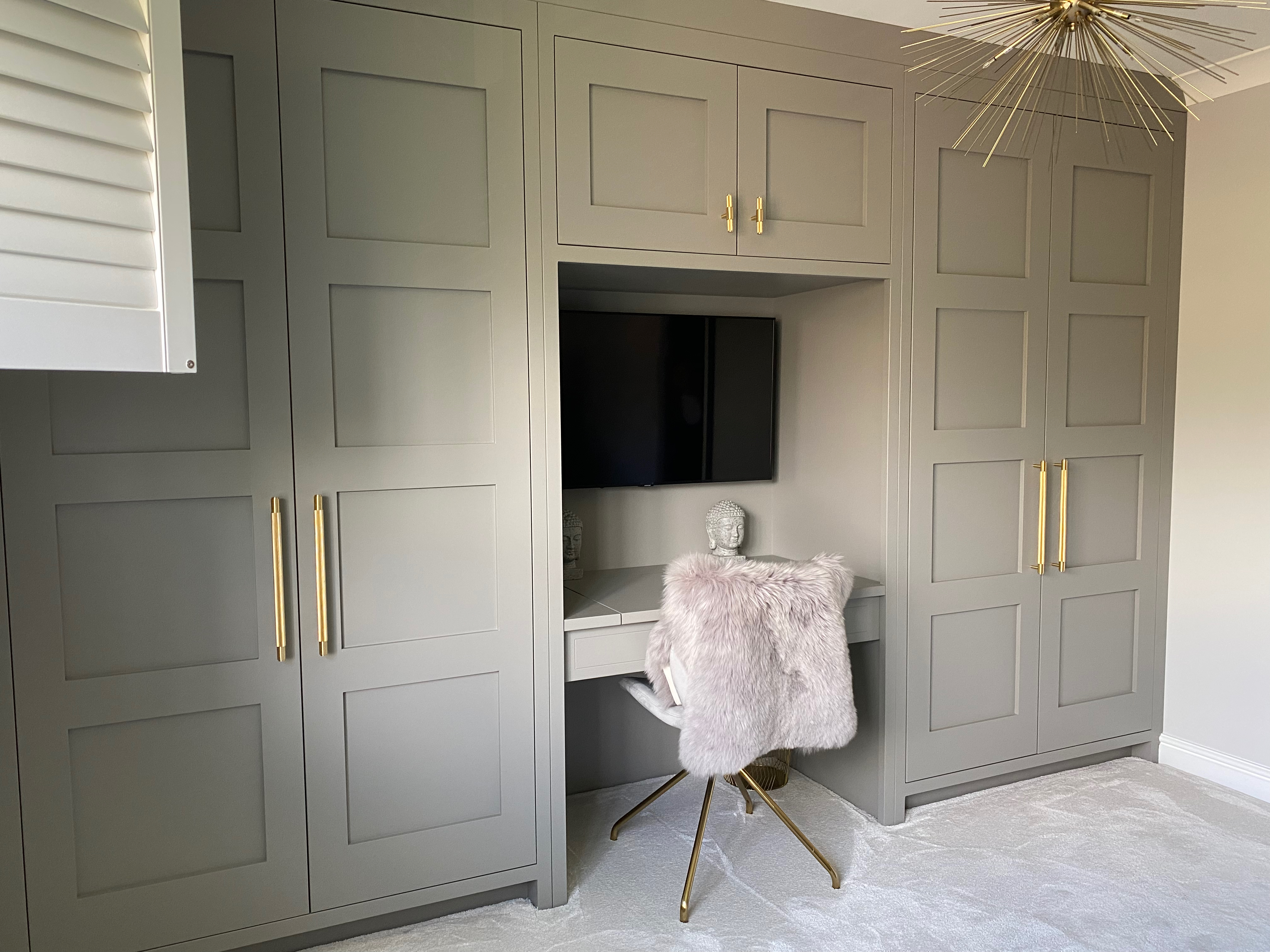 Master bedroom with fitted wardrobes