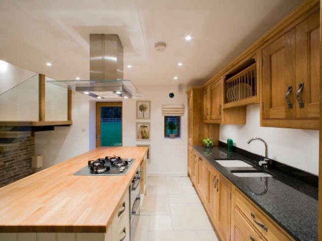 Kitchen with large farmhouse sink