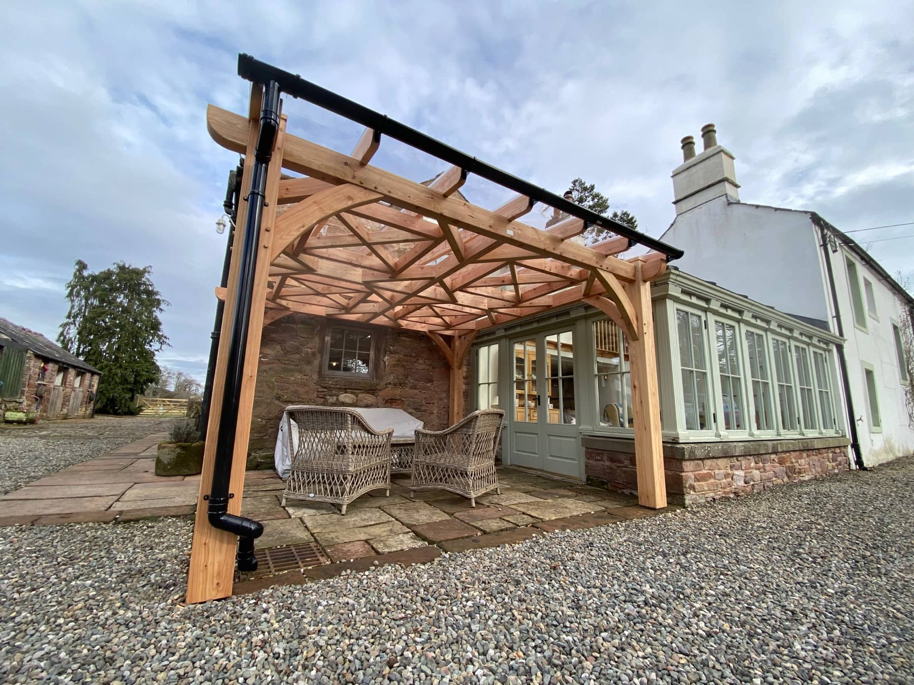 Timber pergola or arbour by Woodstyle Joinery