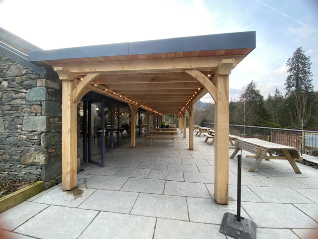 Handcrafted timber porch in Carlisle, Cumbria