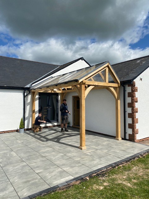 Handcrafted timber porch in Carlisle, Cumbria