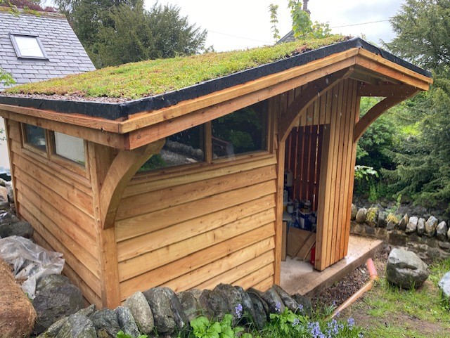 Handcrafted timber garden shed in Carlisle, Cumbria